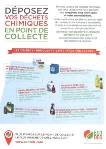 Point de collecte pour les déchets chimiques