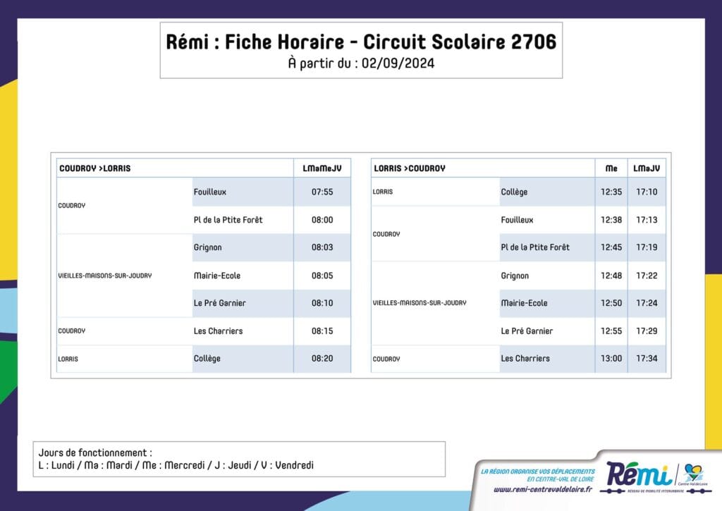 Transport Rémi - Ligne 2706