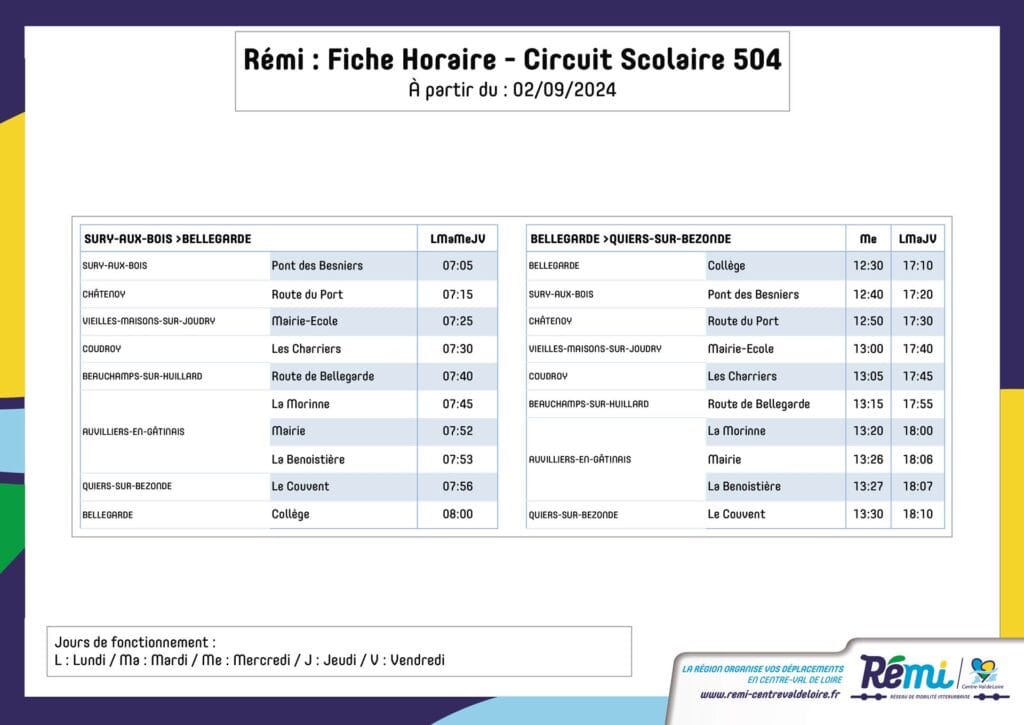 Transport Rémi - Ligne 504
